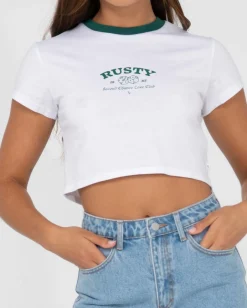 Rusty Second Chance Short Sleeve Graphic Baby Tee | Womens Tees & Tanks