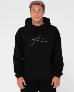 Rusty Shadow R Relaxed Fleece Hoodie | Mens Hoodies & Fleece