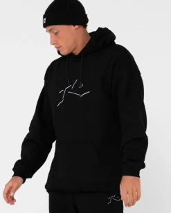 Rusty Shadow R Relaxed Fleece Hoodie | Mens Hoodies & Fleece