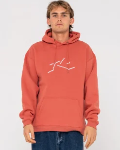 Rusty Shadow R Relaxed Super Fleece Hoodie | Mens Hoodies & Fleece