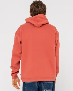 Rusty Shadow R Relaxed Super Fleece Hoodie | Mens Hoodies & Fleece