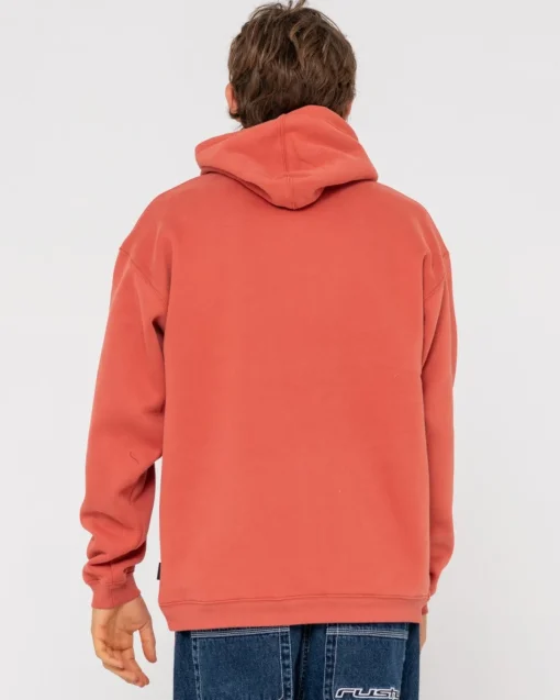 Rusty Shadow R Relaxed Super Fleece Hoodie | Mens Hoodies & Fleece