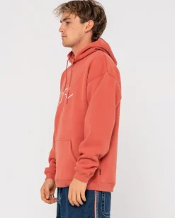 Rusty Shadow R Relaxed Super Fleece Hoodie | Mens Hoodies & Fleece
