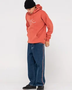 Rusty Shadow R Relaxed Super Fleece Hoodie | Mens Hoodies & Fleece