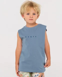 Rusty Short Cut 2 Muscle Runts | Kids Tops