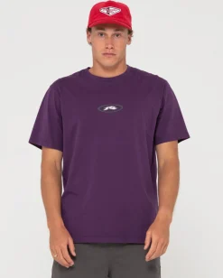Rusty Slowmo Short Sleeve Heritage Print Tee | Mens Tees
