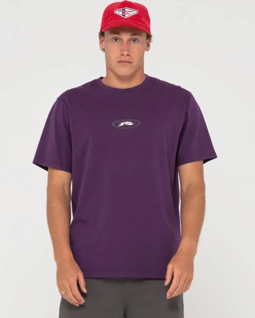 Rusty Slowmo Short Sleeve Heritage Print Tee | Mens Tees