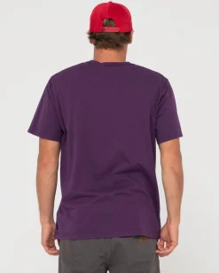 Rusty Slowmo Short Sleeve Heritage Print Tee | Mens Tees