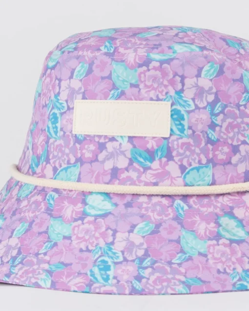Rusty Soleil Patterned Bucket Hat Girls | Kids Headwear