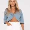 Rusty Somewhere Twisted Reversible Top | Womens Fashion Tops