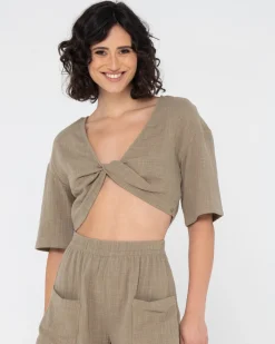 Rusty Somewhere Twisted Reversible Top | Womens Fashion Tops