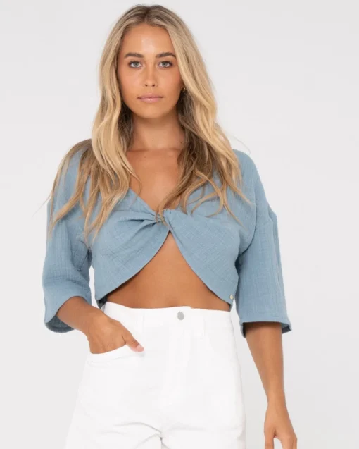 Rusty Somewhere Twisted Reversible Top | Womens Fashion Tops