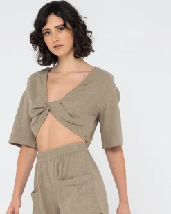 Rusty Somewhere Twisted Reversible Top | Womens Fashion Tops