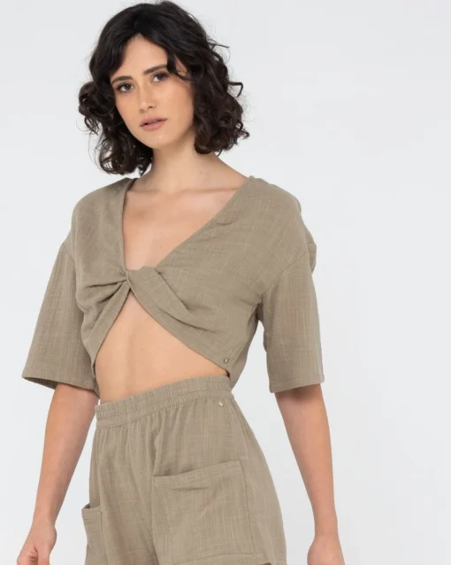 Rusty Somewhere Twisted Reversible Top | Womens Fashion Tops