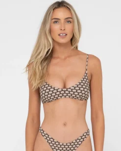 Rusty Sorrento Shell Printed Bralette Bikini Top | Womens Bikinis