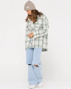 Rusty Stemming Oversized Plaid Shirt | Womens Fashion Tops
