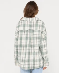 Rusty Stemming Oversized Plaid Shirt | Womens Fashion Tops