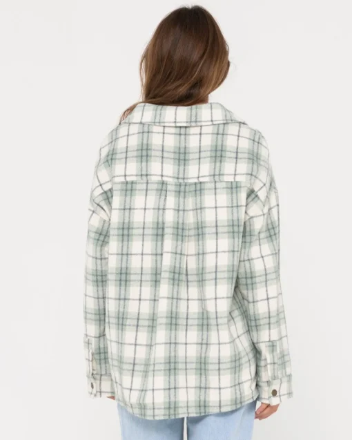 Rusty Stemming Oversized Plaid Shirt | Womens Fashion Tops