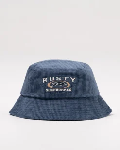 Rusty Strung Out Cord Bucket Hat | Mens Caps & Hats