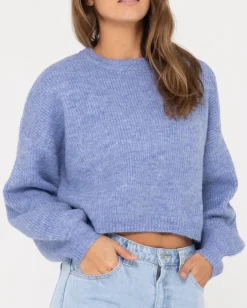 Rusty Sundae Oversized Cropped Crew Neck | Womens Knitwear