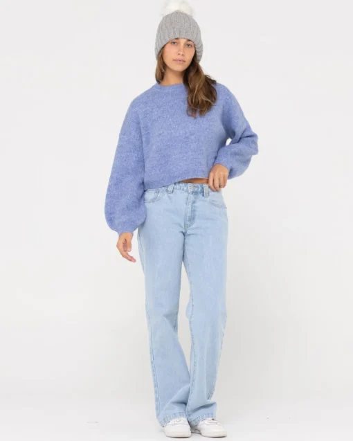Rusty Sundae Oversized Cropped Crew Neck | Womens Knitwear