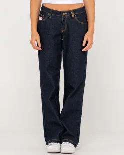 Rusty Super Low Rise Straight Leg Denim Jean | Womens Pants