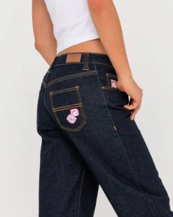 Rusty Super Low Rise Straight Leg Denim Jean | Womens Pants