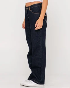Rusty Super Low Rise Straight Leg Denim Jean | Womens Pants