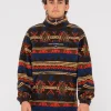 Rusty Teka 1/4 Zip Polar Fleece | Mens Hoodies & Fleece