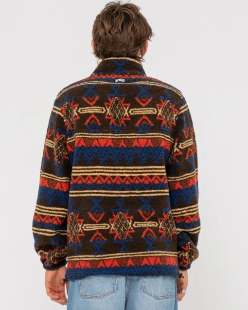 Rusty Teka 1/4 Zip Polar Fleece | Mens Hoodies & Fleece