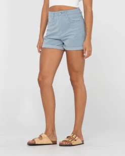 Rusty The Secret High Waisted Cord Short | Womens Shorts