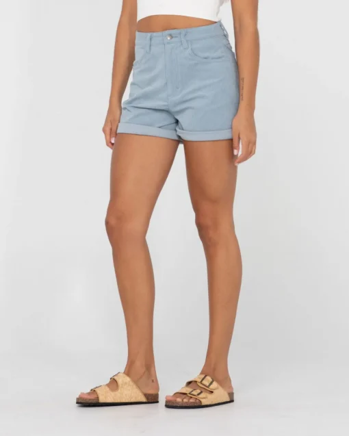 Rusty The Secret High Waisted Cord Short | Womens Shorts
