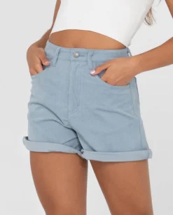 Rusty The Secret High Waisted Cord Short | Womens Shorts