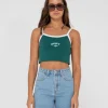 Rusty Thriving Graphic Crop Tank Top | Womens Tees & Tanks