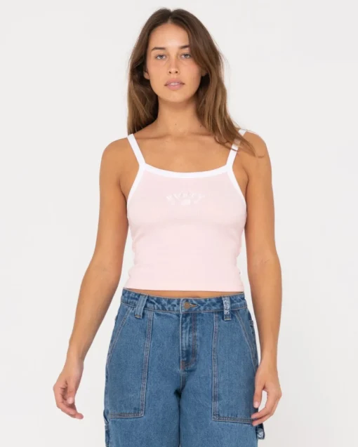 Rusty Thriving Ribbed Skimmer Length Tank | Womens Tees & Tanks