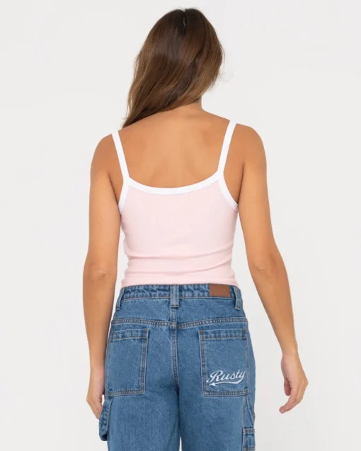 Rusty Thriving Ribbed Skimmer Length Tank | Womens Tees & Tanks