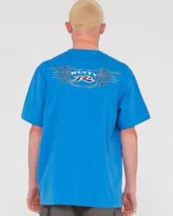 Rusty Tribal Burn Short Sleeve Graphic Tee | Mens Tees