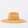 Rusty Tuscany Wide Brim Straw Hat | Womens Caps & Hats