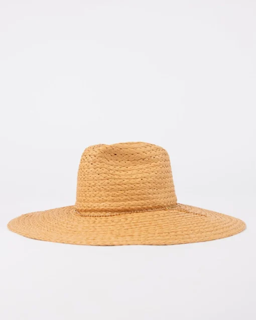 Rusty Tuscany Wide Brim Straw Hat | Womens Caps & Hats