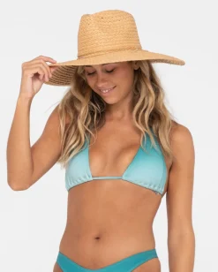 Rusty Tuscany Wide Brim Straw Hat | Womens Caps & Hats