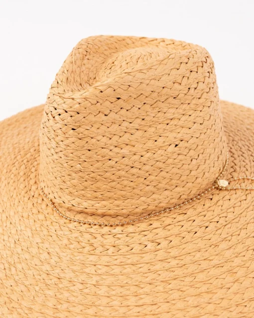 Rusty Tuscany Wide Brim Straw Hat | Womens Caps & Hats