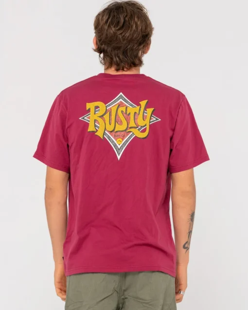 Rusty Twisted Diamond Short Sleeve Graphic Tee | Mens Tees