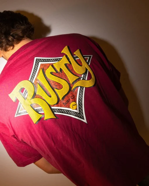 Rusty Twisted Diamond Short Sleeve Graphic Tee | Mens Tees