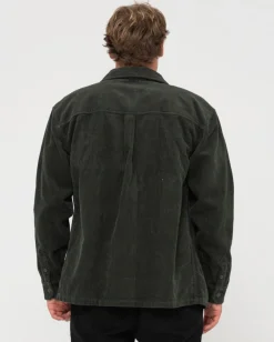 Rusty V8 Coup Cord Zip Up Jacket | Mens Jackets
