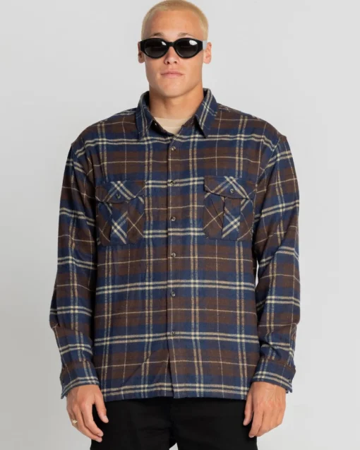 Rusty Venting Long Sleeve Shirt | Mens Shirts