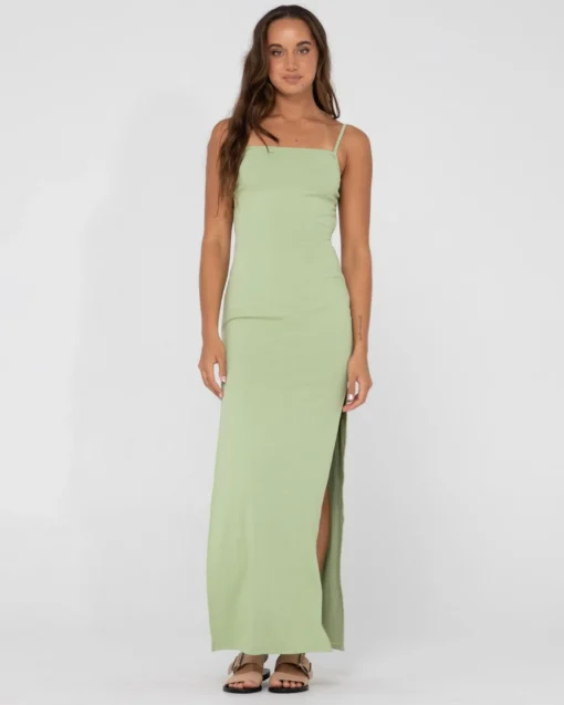 Rusty Vicky Side Split Slip Maxi Dress | Womens Maxi Dresses