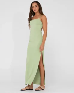 Rusty Vicky Side Split Slip Maxi Dress | Womens Maxi Dresses