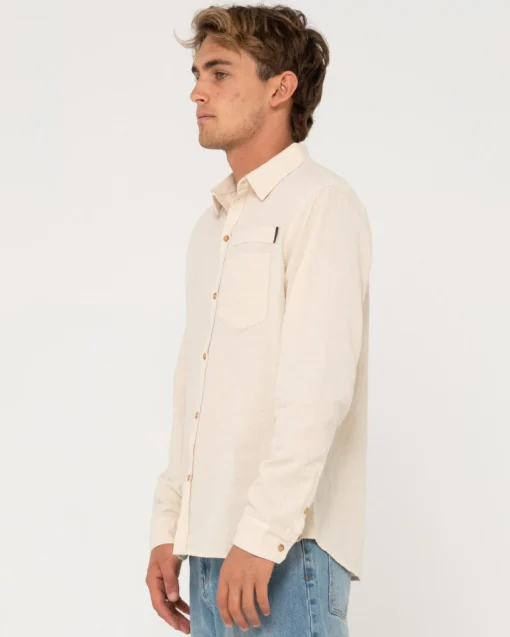 Rusty Yuma Linen Long Sleeve Shirt | Mens Shirts