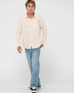 Rusty Yuma Linen Long Sleeve Shirt | Mens Shirts